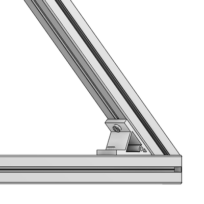 40-550-0 MODULAR SOLUTIONS ANGLE BRACKET 45MM WIDE 45 DEGREES HARDWARE NOT INCLUDED